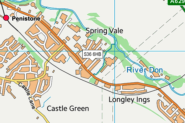 S36 6HB map - OS VectorMap District (Ordnance Survey) S36 6HB map - OS VectorMap District (Ordnance Survey)