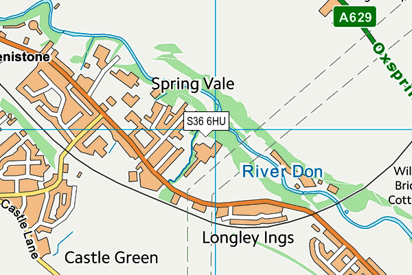 S36 6HU map - OS VectorMap District (Ordnance Survey) S36 6HU map - OS VectorMap District (Ordnance Survey)