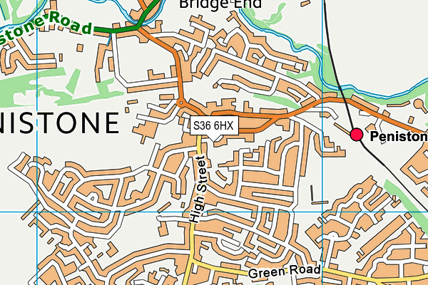 S36 6HX map - OS VectorMap District (Ordnance Survey) S36 6HX map - OS VectorMap District (Ordnance Survey)