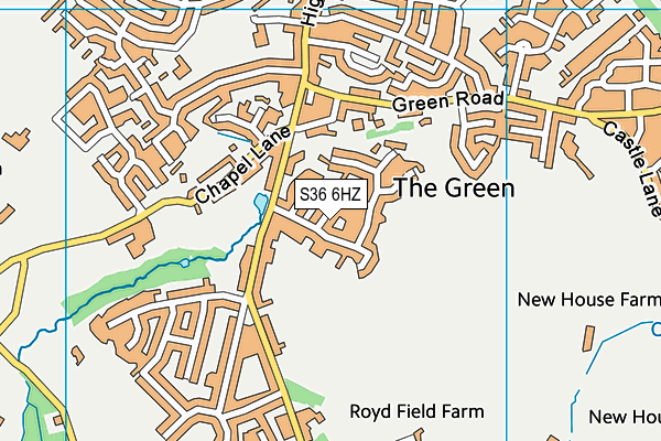 S36 6HZ map - OS VectorMap District (Ordnance Survey) S36 6HZ map - OS VectorMap District (Ordnance Survey)