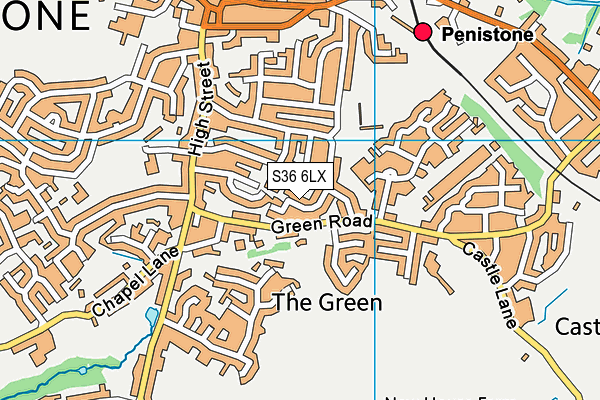 S36 6LX map - OS VectorMap District (Ordnance Survey) S36 6LX map - OS VectorMap District (Ordnance Survey)