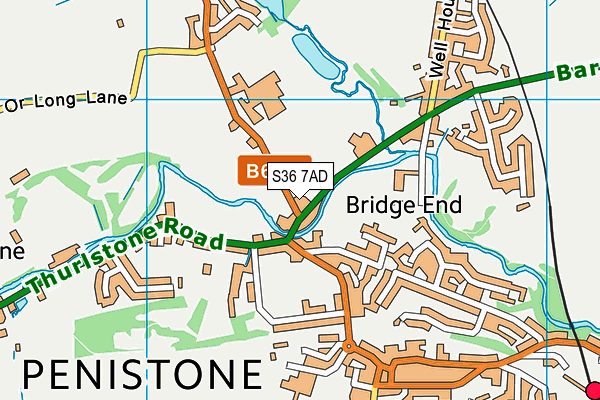 S36 7AD map - OS VectorMap District (Ordnance Survey) S36 7AD map - OS VectorMap District (Ordnance Survey)