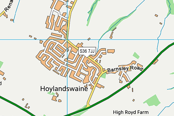 S36 7JJ map - OS VectorMap District (Ordnance Survey) S36 7JJ map - OS VectorMap District (Ordnance Survey)