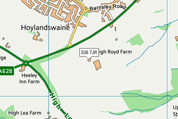 S36 7JR map - OS VectorMap District (Ordnance Survey) S36 7JR map - OS VectorMap District (Ordnance Survey)