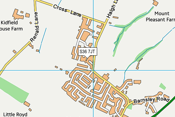 S36 7JT map - OS VectorMap District (Ordnance Survey) S36 7JT map - OS VectorMap District (Ordnance Survey)