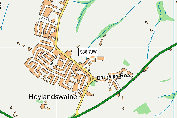 S36 7JW map - OS VectorMap District (Ordnance Survey) S36 7JW map - OS VectorMap District (Ordnance Survey)
