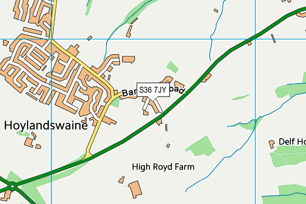 S36 7JY map - OS VectorMap District (Ordnance Survey) S36 7JY map - OS VectorMap District (Ordnance Survey)