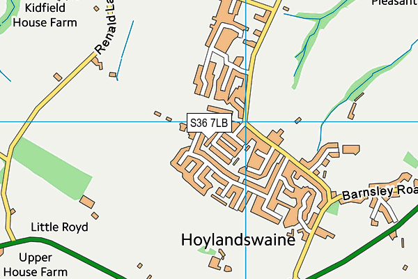 S36 7LB map - OS VectorMap District (Ordnance Survey) S36 7LB map - OS VectorMap District (Ordnance Survey)