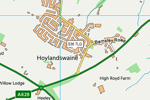 S36 7LG map - OS VectorMap District (Ordnance Survey) S36 7LG map - OS VectorMap District (Ordnance Survey)