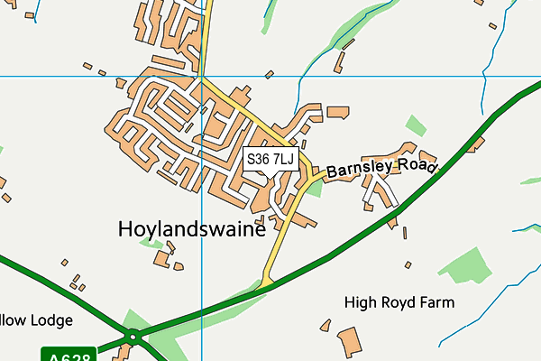 S36 7LJ map - OS VectorMap District (Ordnance Survey) S36 7LJ map - OS VectorMap District (Ordnance Survey)