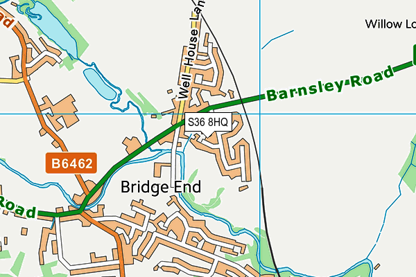 S36 8HQ map - OS VectorMap District (Ordnance Survey)