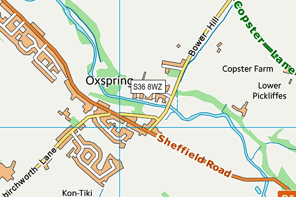 S36 8WZ map - OS VectorMap District (Ordnance Survey) S36 8WZ map - OS VectorMap District (Ordnance Survey)