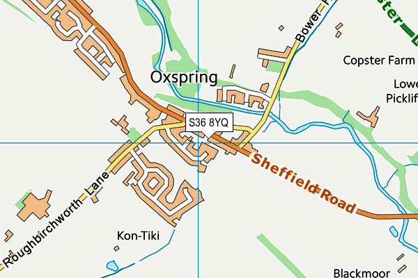 S36 8YQ map - OS VectorMap District (Ordnance Survey) S36 8YQ map - OS VectorMap District (Ordnance Survey)