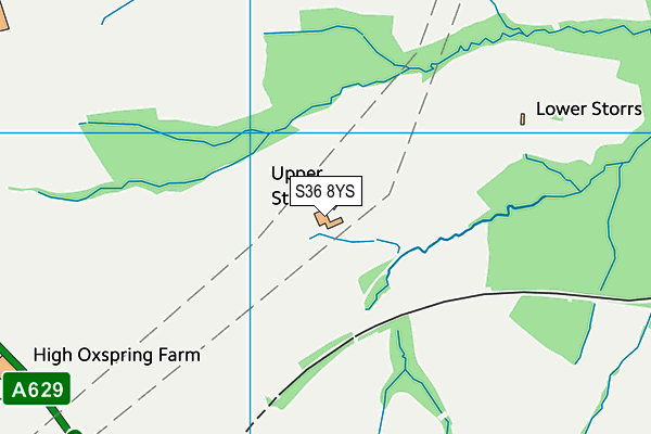 S36 8YS map - OS VectorMap District (Ordnance Survey) S36 8YS map - OS VectorMap District (Ordnance Survey)
