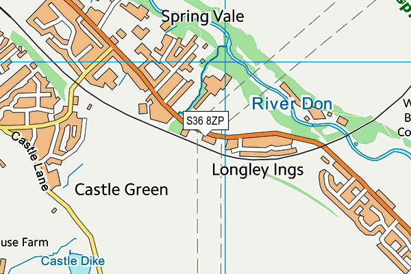 S36 8ZP map - OS VectorMap District (Ordnance Survey) S36 8ZP map - OS VectorMap District (Ordnance Survey)