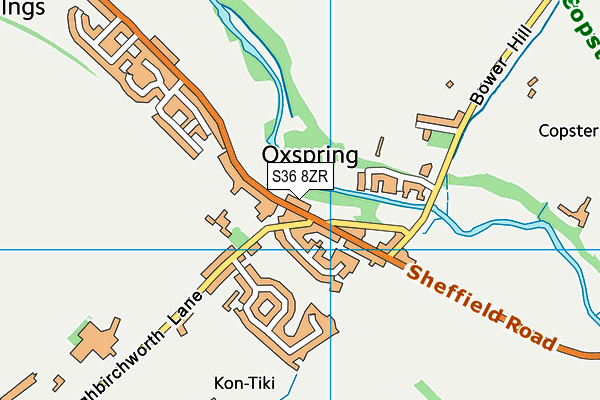 S36 8ZR map - OS VectorMap District (Ordnance Survey) S36 8ZR map - OS VectorMap District (Ordnance Survey)