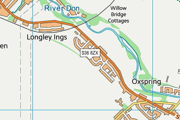 S36 8ZX map - OS VectorMap District (Ordnance Survey) S36 8ZX map - OS VectorMap District (Ordnance Survey)
