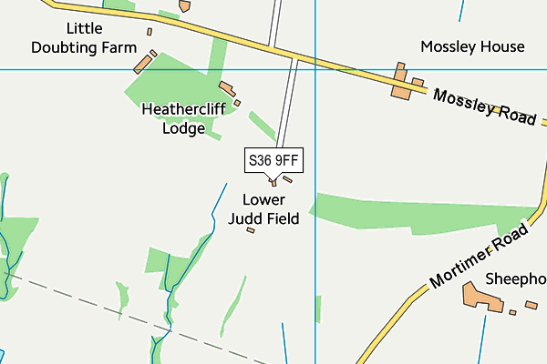 S36 9FF map - OS VectorMap District (Ordnance Survey) S36 9FF map - OS VectorMap District (Ordnance Survey)