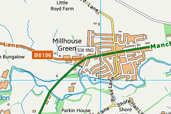 S36 9NQ map - OS VectorMap District (Ordnance Survey) S36 9NQ map - OS VectorMap District (Ordnance Survey)