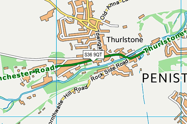S36 9QT map - OS VectorMap District (Ordnance Survey)