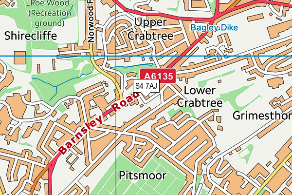 S4 7AJ map - OS VectorMap District (Ordnance Survey) S4 7AJ map - OS VectorMap District (Ordnance Survey)