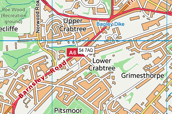 S4 7AQ map - OS VectorMap District (Ordnance Survey) S4 7AQ map - OS VectorMap District (Ordnance Survey)