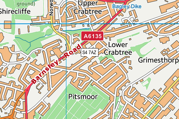 S4 7AZ map - OS VectorMap District (Ordnance Survey) S4 7AZ map - OS VectorMap District (Ordnance Survey)