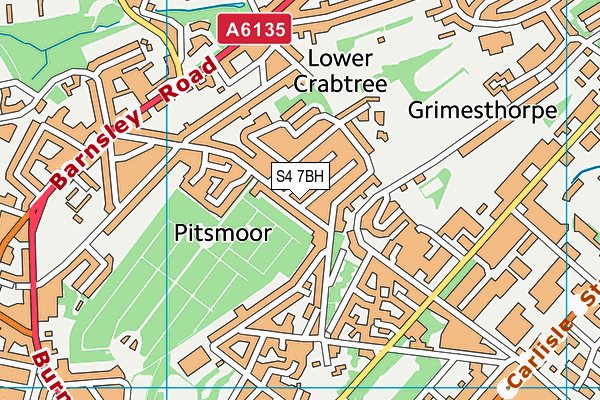 S4 7BH map - OS VectorMap District (Ordnance Survey) S4 7BH map - OS VectorMap District (Ordnance Survey)