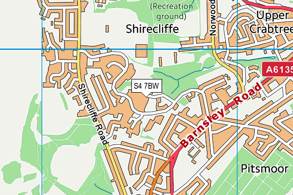 S4 7BW map - OS VectorMap District (Ordnance Survey) S4 7BW map - OS VectorMap District (Ordnance Survey)