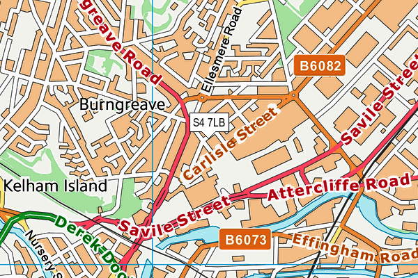 S4 7LB map - OS VectorMap District (Ordnance Survey)