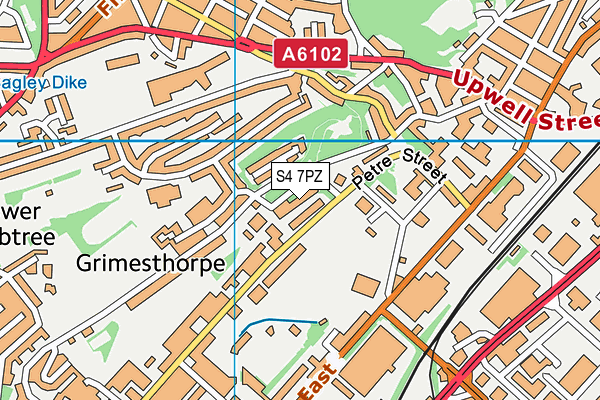 S4 7PZ map - OS VectorMap District (Ordnance Survey) S4 7PZ map - OS VectorMap District (Ordnance Survey)