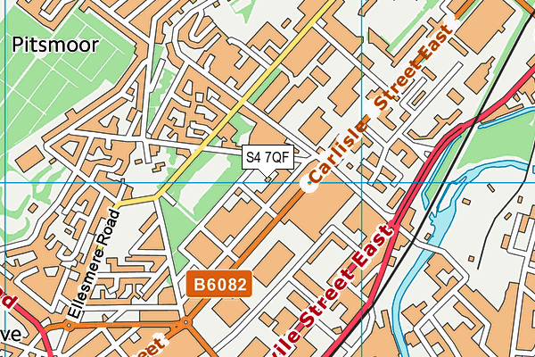 S4 7QF map - OS VectorMap District (Ordnance Survey) S4 7QF map - OS VectorMap District (Ordnance Survey)