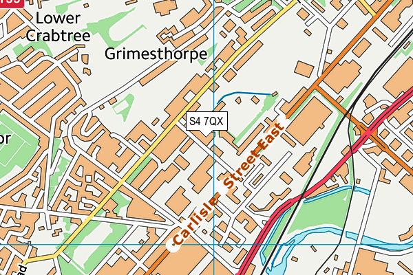S4 7QX map - OS VectorMap District (Ordnance Survey) S4 7QX map - OS VectorMap District (Ordnance Survey)