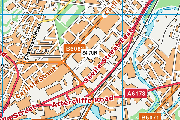 S4 7UR map - OS VectorMap District (Ordnance Survey)