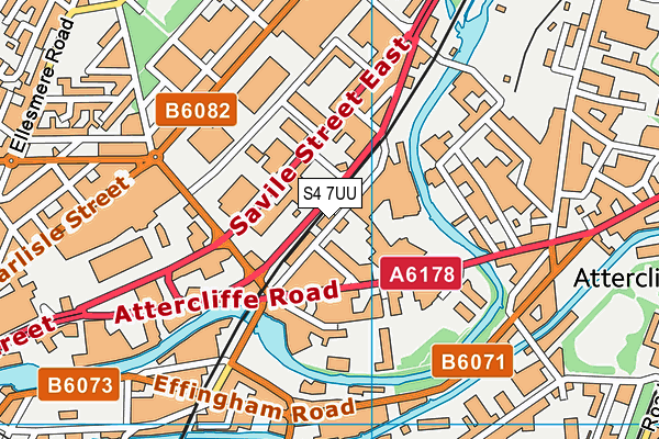 S4 7UU map - OS VectorMap District (Ordnance Survey)