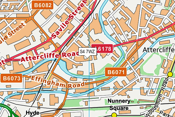 S4 7WZ map - OS VectorMap District (Ordnance Survey) S4 7WZ map - OS VectorMap District (Ordnance Survey)