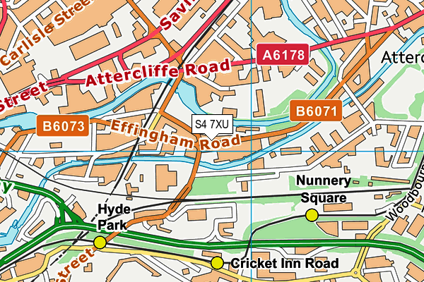 S4 7XU map - OS VectorMap District (Ordnance Survey) S4 7XU map - OS VectorMap District (Ordnance Survey)