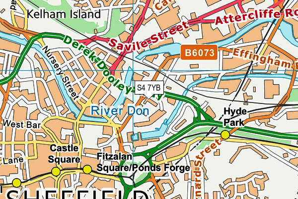 S4 7YB map - OS VectorMap District (Ordnance Survey) S4 7YB map - OS VectorMap District (Ordnance Survey)