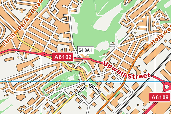 S4 8AH map - OS VectorMap District (Ordnance Survey)