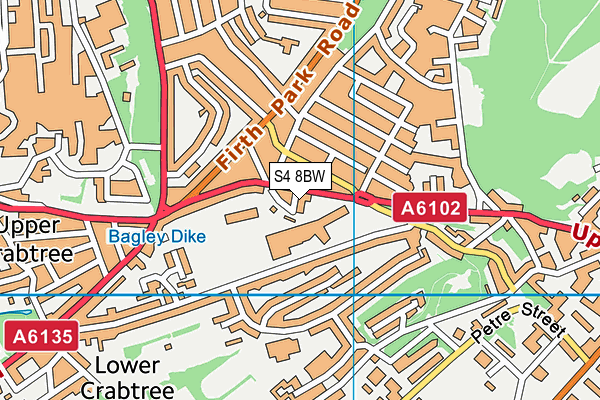 S4 8BW map - OS VectorMap District (Ordnance Survey) S4 8BW map - OS VectorMap District (Ordnance Survey)