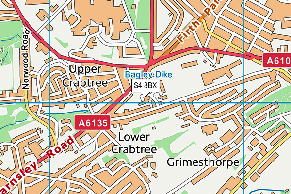 S4 8BX map - OS VectorMap District (Ordnance Survey) S4 8BX map - OS VectorMap District (Ordnance Survey)