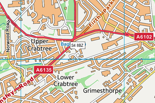S4 8BZ map - OS VectorMap District (Ordnance Survey) S4 8BZ map - OS VectorMap District (Ordnance Survey)