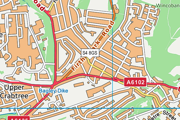 S4 8GS map - OS VectorMap District (Ordnance Survey) S4 8GS map - OS VectorMap District (Ordnance Survey)