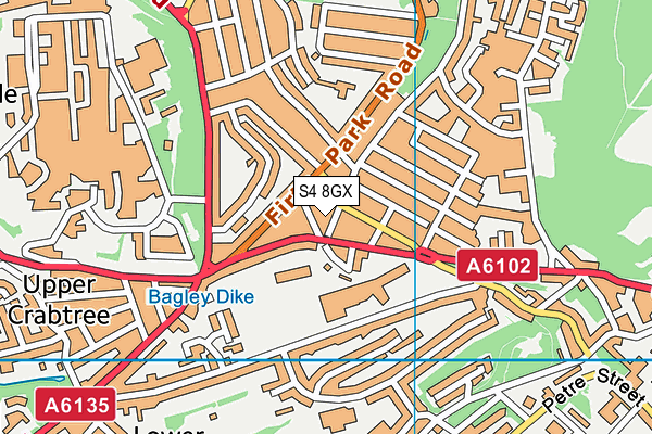 S4 8GX map - OS VectorMap District (Ordnance Survey) S4 8GX map - OS VectorMap District (Ordnance Survey)