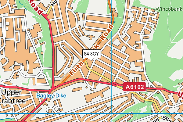 S4 8GY map - OS VectorMap District (Ordnance Survey) S4 8GY map - OS VectorMap District (Ordnance Survey)