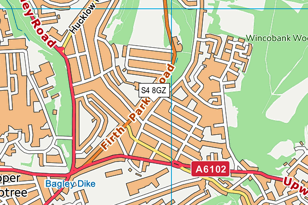 S4 8GZ map - OS VectorMap District (Ordnance Survey) S4 8GZ map - OS VectorMap District (Ordnance Survey)