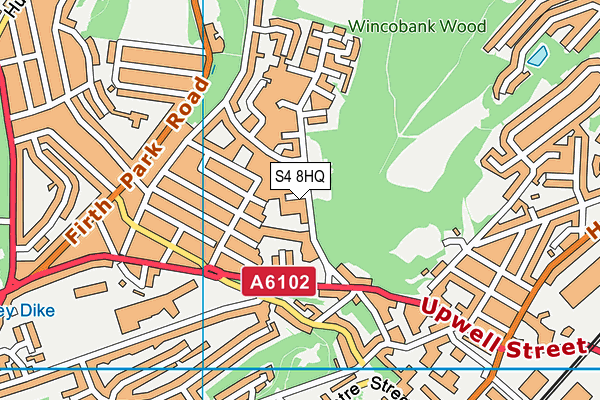 S4 8HQ map - OS VectorMap District (Ordnance Survey)