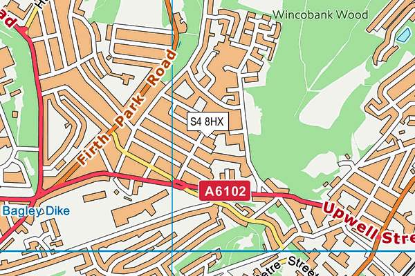 S4 8HX map - OS VectorMap District (Ordnance Survey) S4 8HX map - OS VectorMap District (Ordnance Survey)