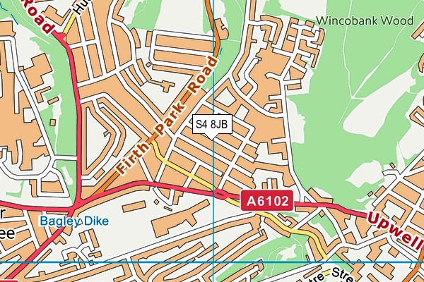 S4 8JB map - OS VectorMap District (Ordnance Survey) S4 8JB map - OS VectorMap District (Ordnance Survey)