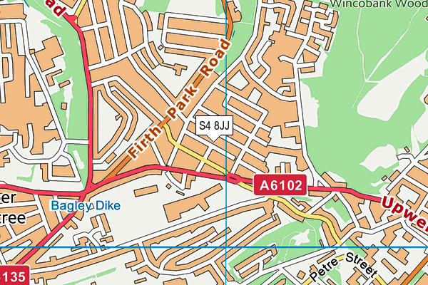 S4 8JJ map - OS VectorMap District (Ordnance Survey) S4 8JJ map - OS VectorMap District (Ordnance Survey)